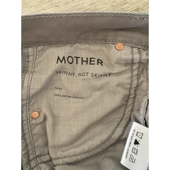 MOTHER Jeans | Size 25 (Actual 28) Grey Skinny, Not Skinny Cropped Stretch Denim - Picture 5 of 11